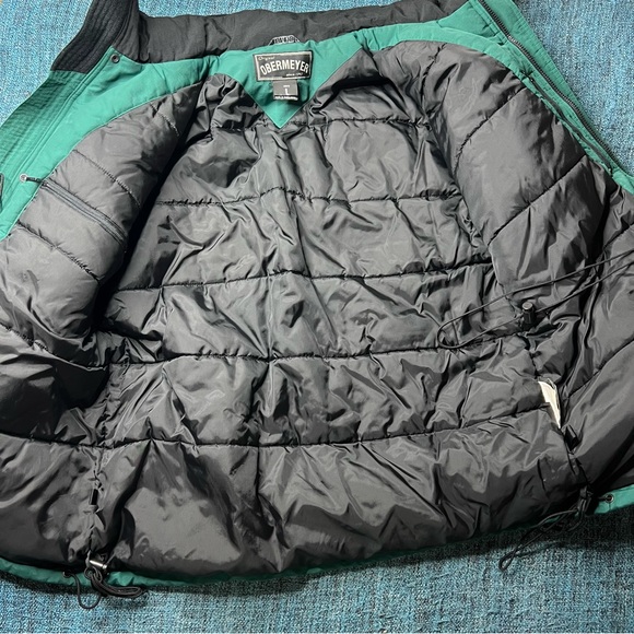 Vintage Obermeyer Everest Winter Ski Snow Jacket in Green Black - Picture 5 of 11